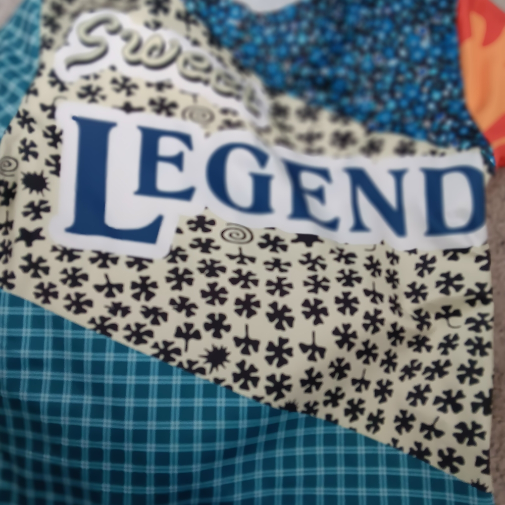 Blue and Black Graphic T-Shirt